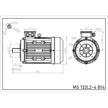Silnik elektryczny 11kW 1400 obr/min. 132 B14